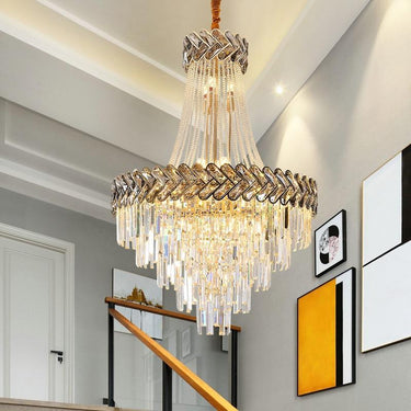 Grand Chevron Crystal Chandelier